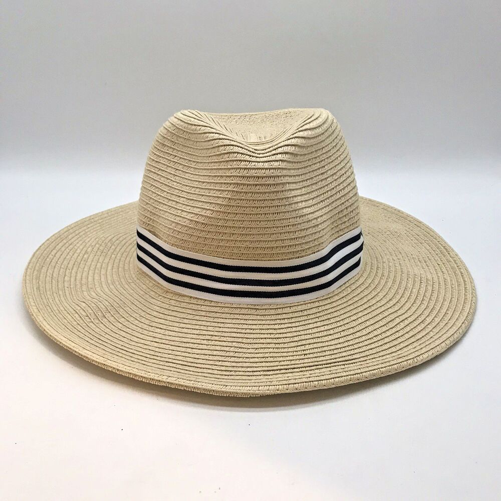 Bass Wide Brim Sun Hat Women OSFM Paper Straw Packable Floppy Beach Headwear